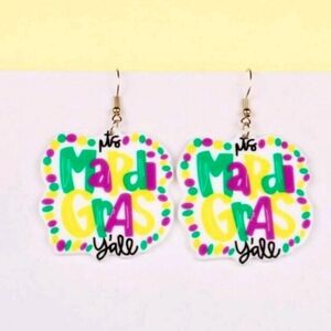 Mardi Gras earrings